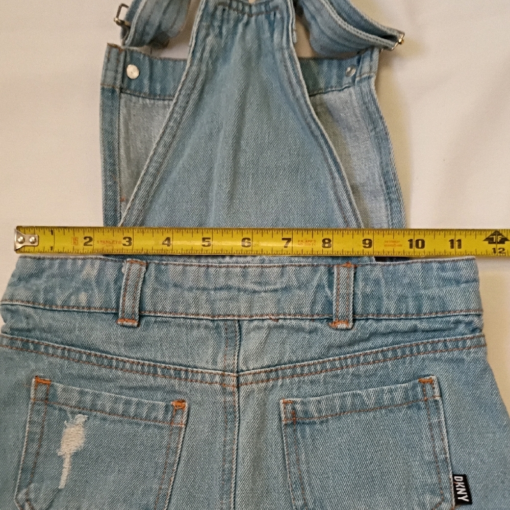 DKNY Light Blue Denim Girls' Overall Dress - Picture 4 of 7
